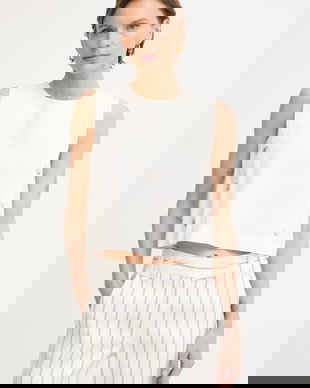 Marella bluză cu bretele pentru femei, cu amestec de in MLMUNIONE