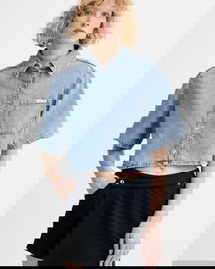 Calvin Klein Jeans cămașă pentru femei, din denim