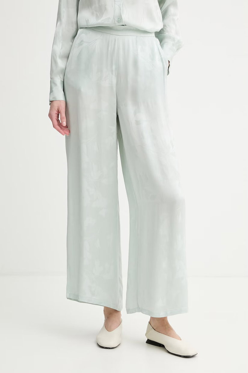 Calvin Klein pantaloni wide leg de damă din vâscoză