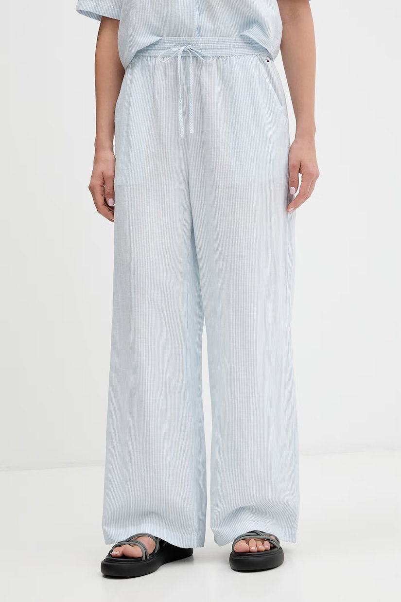 Tommy Jeans pantaloni de femei din in