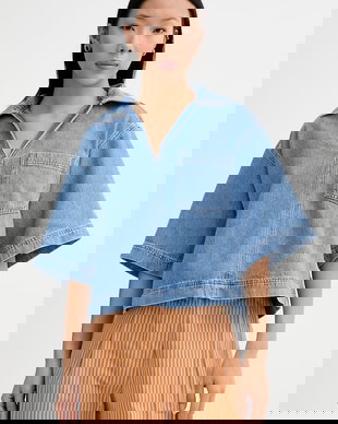 Marc O'Polo bluză pentru femei, din denim