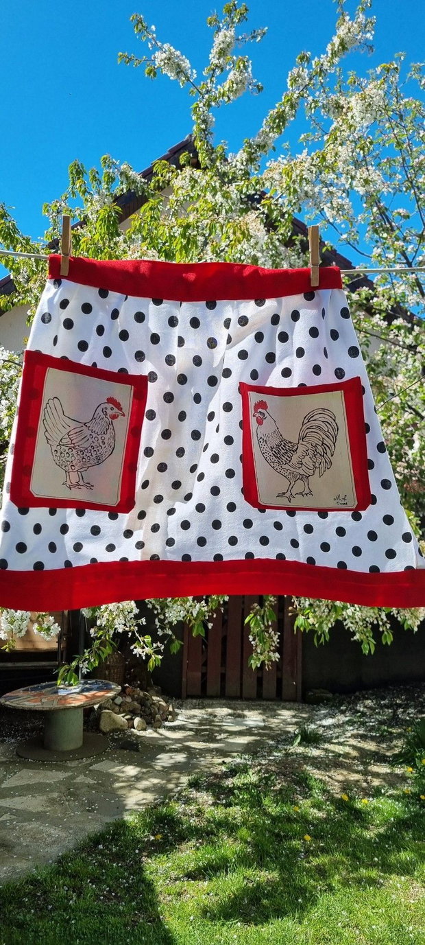 Sort de bucatarie, scurt, handmade