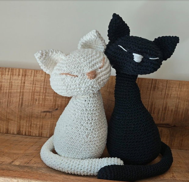 Pisicuțe Yin & Yang by Irina alb si negru
