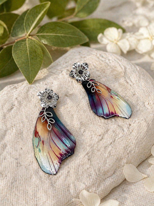 Cercei rasina aripi fluture 02065