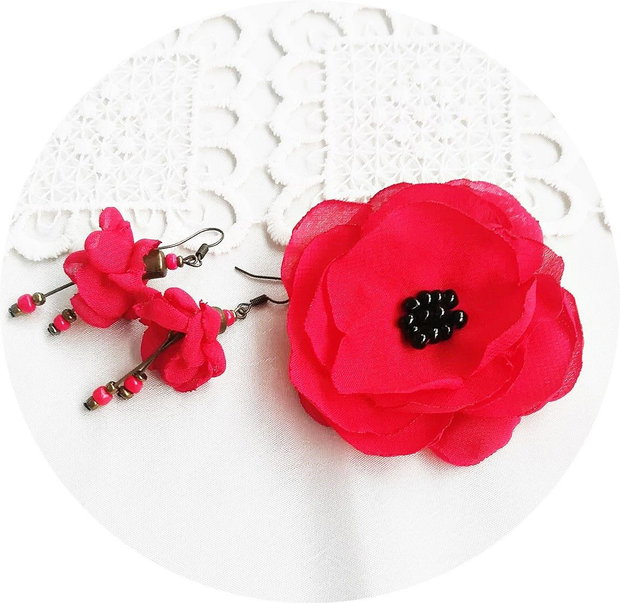 Set flori rosii