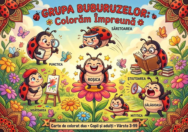 Grupa Buburuzelor - carte de colorat pentru părinți și copii