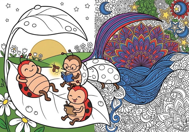 Grupa Buburuzelor - carte de colorat pentru părinți și copii