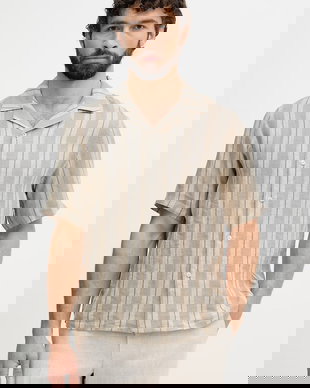 United Colors of Benetton Cămașă bărbătească din in