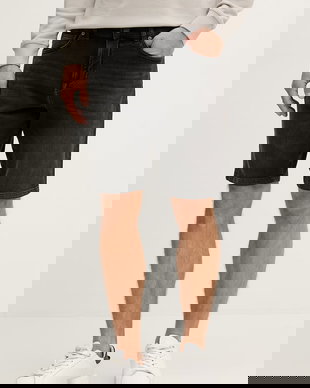 BOSS Orange pantaloni scurți bărbați din denim