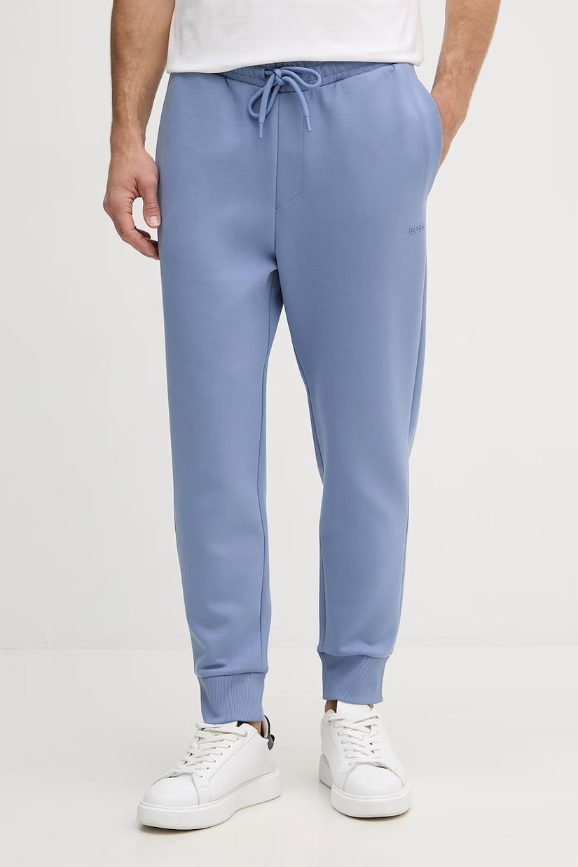 BOSS Green pantaloni de trening masculini din bumbac cu elastan