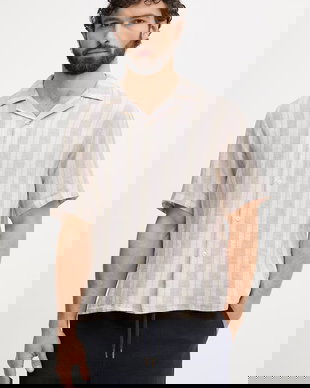 United Colors of Benetton cămașă bărbătească din in