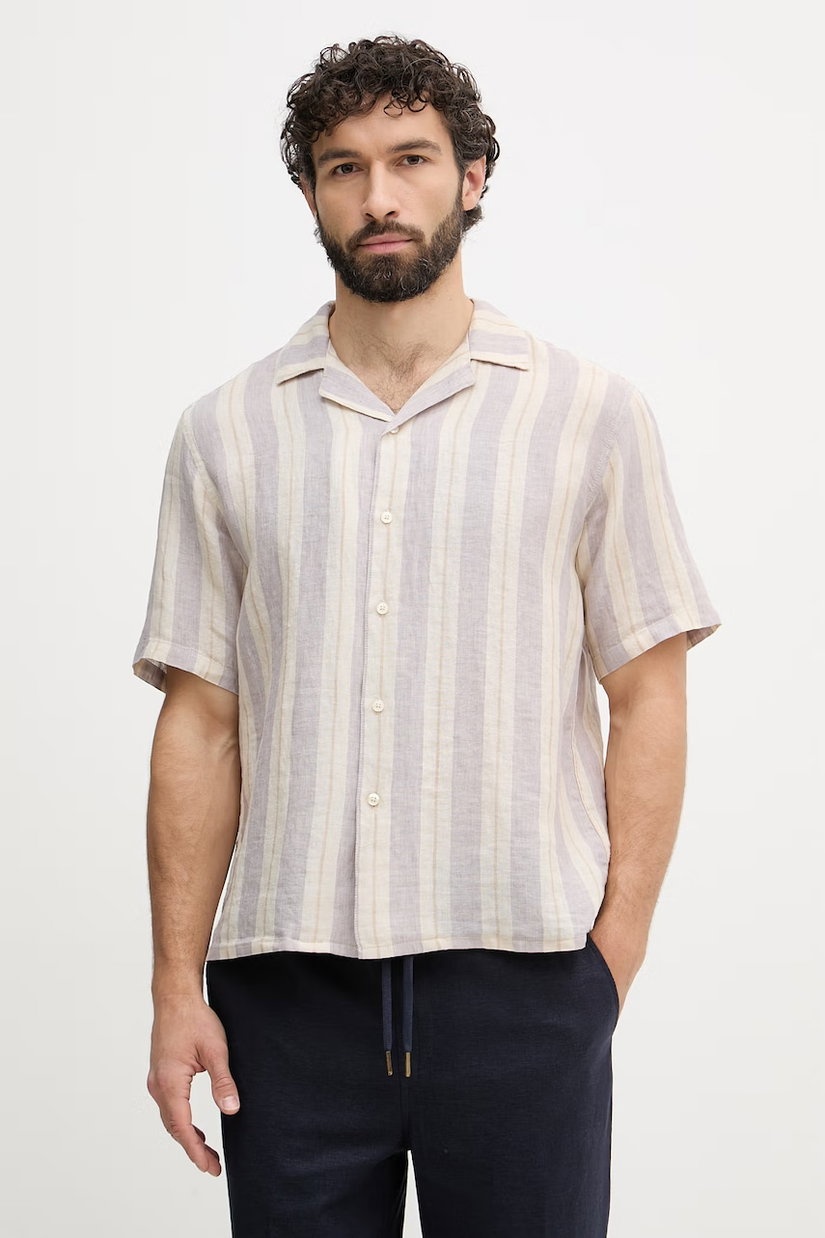 United Colors of Benetton cămașă bărbătească din in