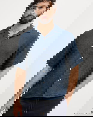 United Colors of Benetton cămașă bărbătească din in