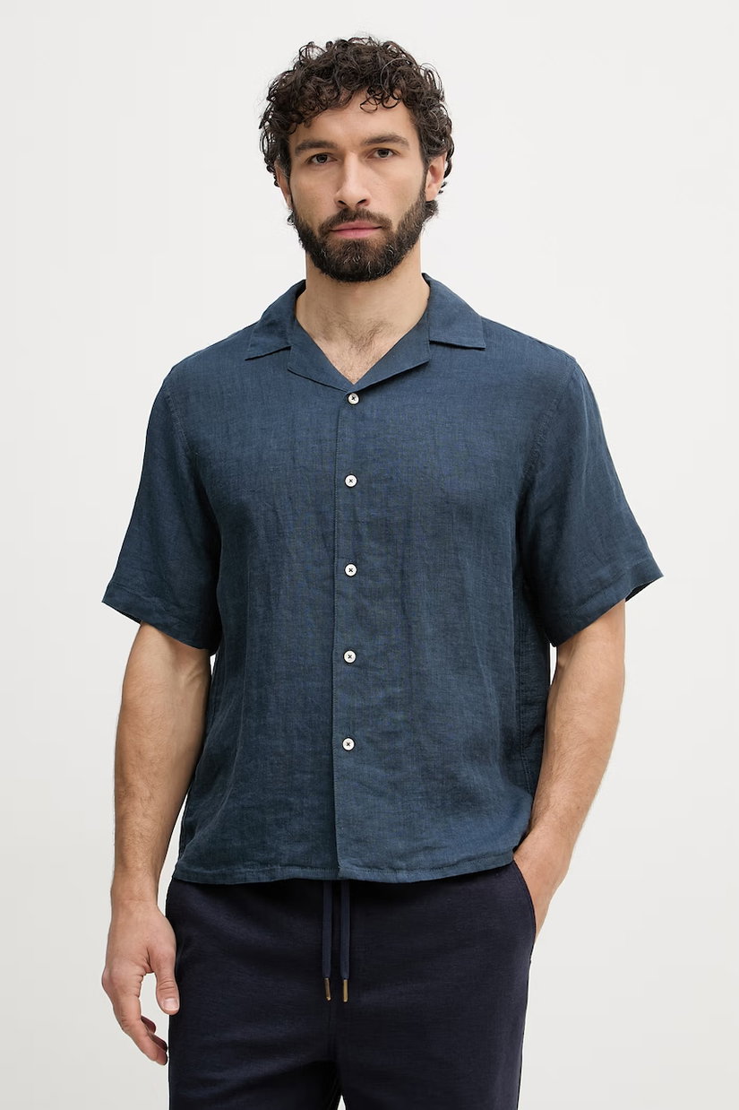 United Colors of Benetton cămașă bărbătească din in