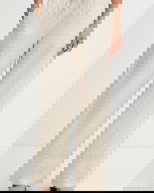 United Colors of Benetton pantaloni de damă din in