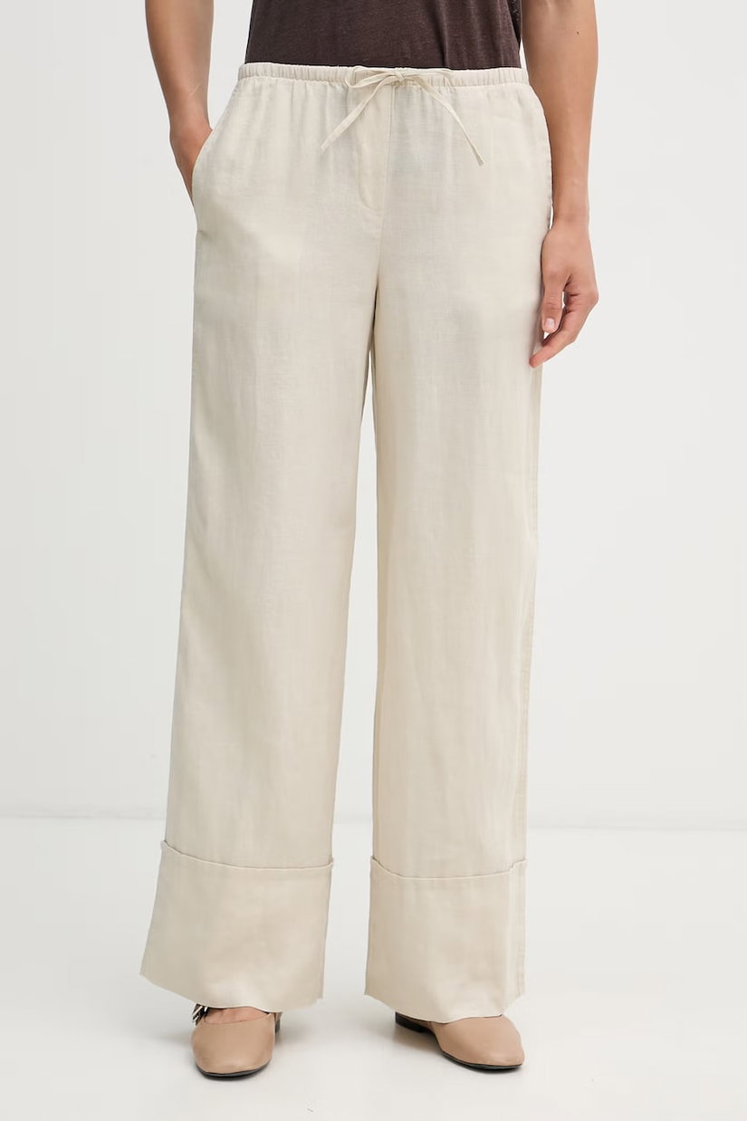 United Colors of Benetton pantaloni de damă din in