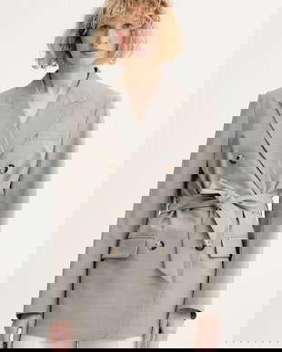 Rag & Bone sacou cu două rânduri de nasturi de damă cu lână Virginia