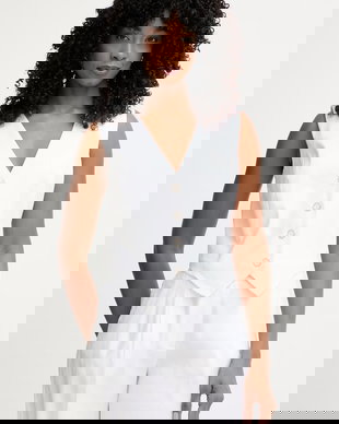 Guess Vestă cu un singur rând de nasturi de damă