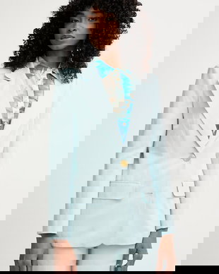 Marciano by Guess sacou cu un singur rând de nasturi femei cu amestec de in JANE