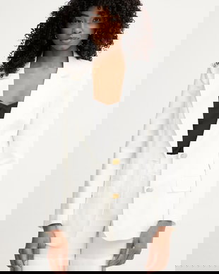 Marciano by Guess sacou cu un singur rând de nasturi de damă cu amestec de in JANE