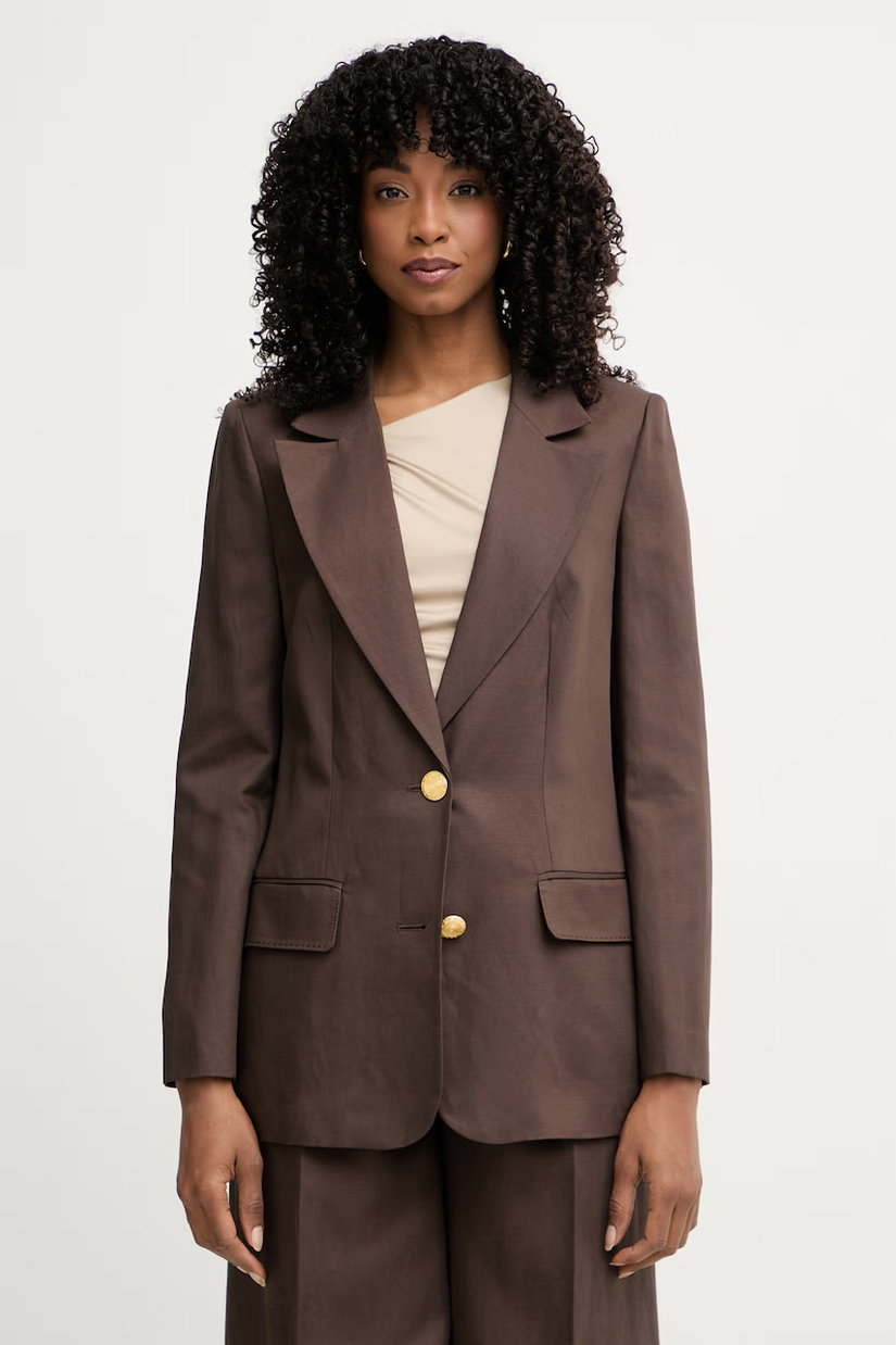 Marciano by Guess sacou cu un singur rând de nasturi de damă cu amestec de in JANE