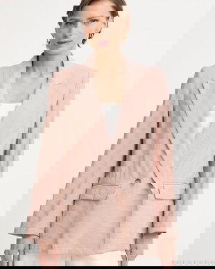 Marella sacou cu două rânduri de nasturi de damă cu vâscoză TATTICO