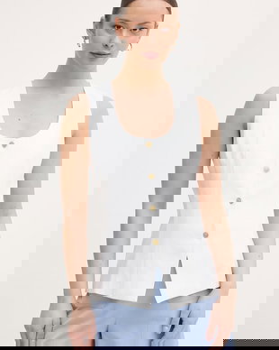 Tommy Hilfiger Vestă cu un singur rând de nasturi de damă cu in