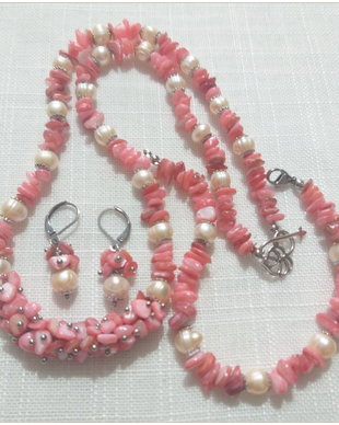 SET- CIPSURI DE SCOICA ROZ SI PERLE IVOIRE DE CULTURA