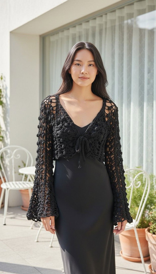 Top negru mâneci lungi