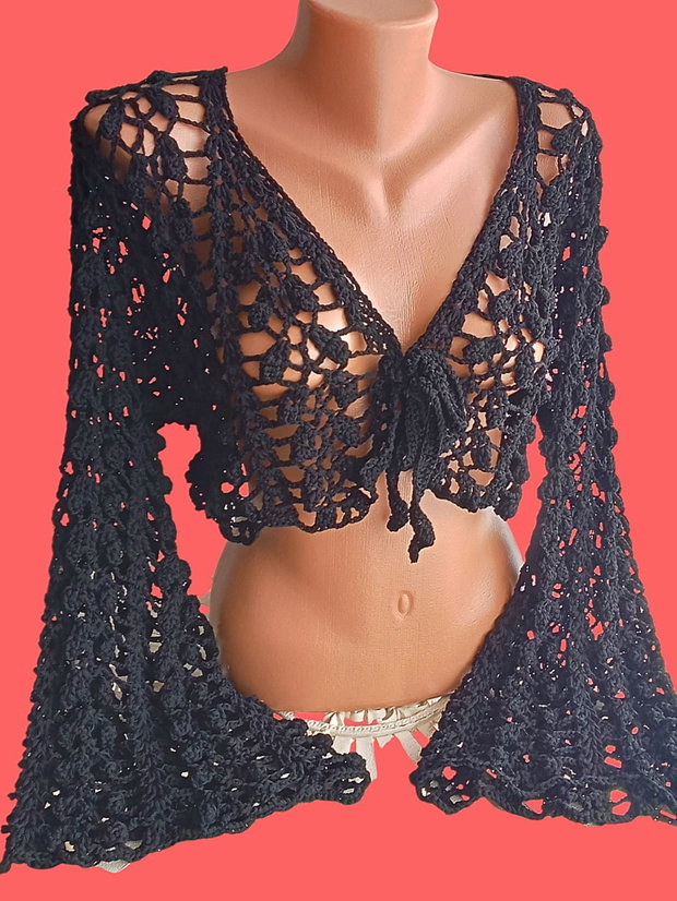 Top negru mâneci lungi