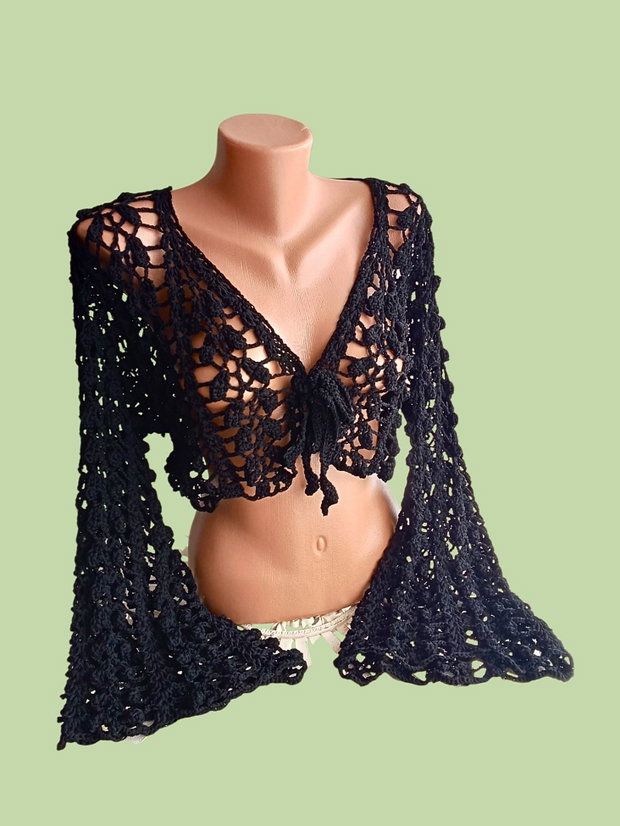 Top negru mâneci lungi
