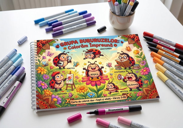 Grupa Buburuzelor - carte de colorat pentru părinți și copii