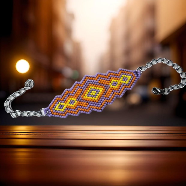 Brățară handmade Apus Tropical din mărgele Miyuki Delica