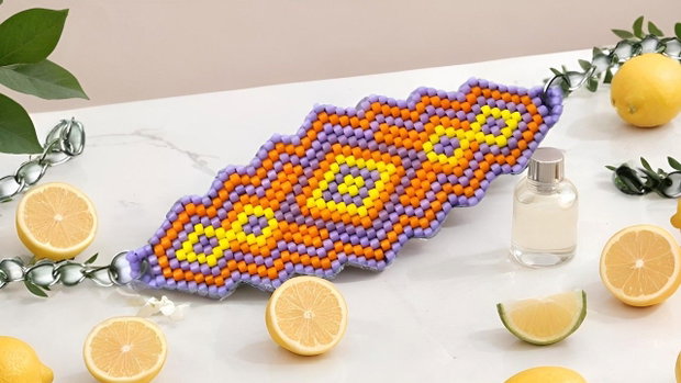 Brățară handmade Apus Tropical din mărgele Miyuki Delica