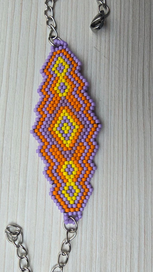 Brățară handmade Apus Tropical din mărgele Miyuki Delica