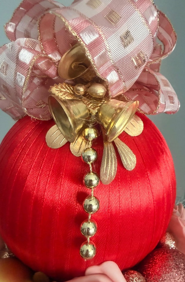 Glob de Vis Pasiune Festivă decor handmade de Crăciun cu suport