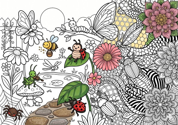 Insecte - Colorăm Împreună