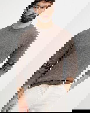 United Colors of Benetton pulover bărbați cu amestec de in