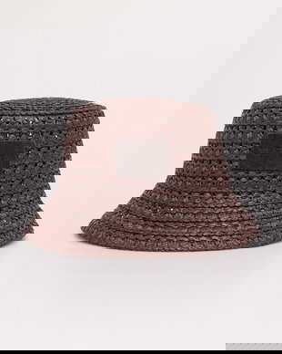 LE SH KA headwear pălărie de paie de damă cu vâscoză Brown Bucket Hat