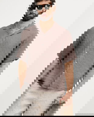 United Colors of Benetton Cămașă de bărbați din in