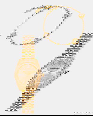 Karl Lagerfeld set ceas și brățară de damă