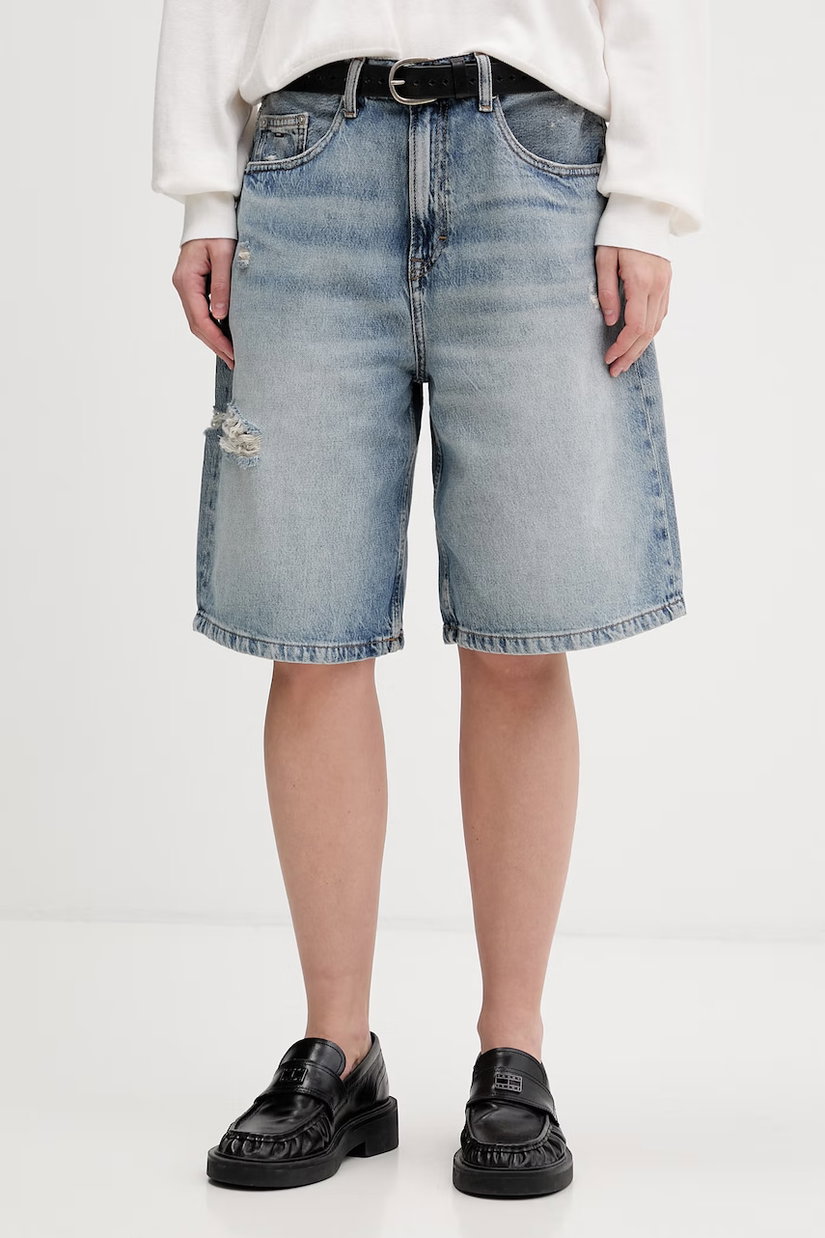 Tommy Jeans pantaloni scurți de damă din denim