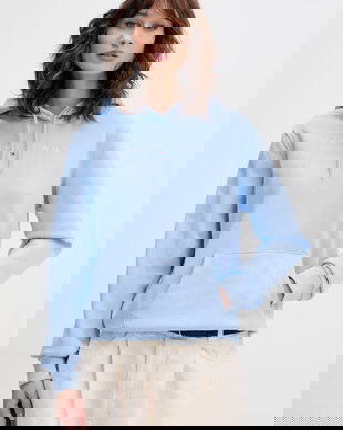 Tommy Jeans hanorac cu glugă damski din bumbac cu elastan