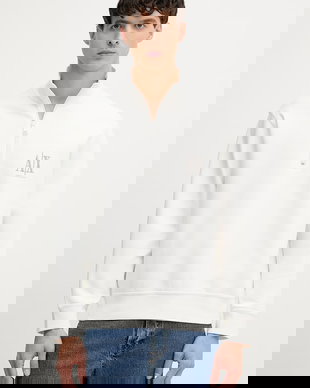 Armani Exchange hanorac cu fermoar pentru bărbați, din bumbac