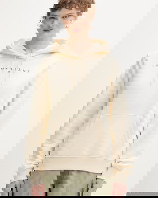 Tommy Jeans hanorac cu glugă pentru femei, din bumbac cu elastan