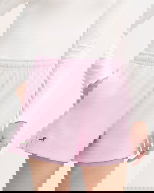 Lacoste pantaloni scurți de trening pentru femei, cu bumbac