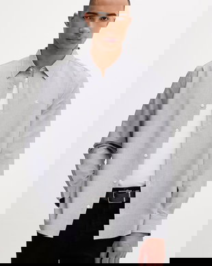 Calvin Klein cămașă pentru bărbați, cu bumbac