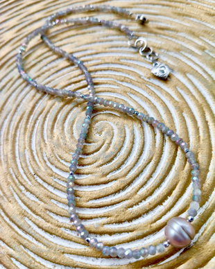 Colier CHOKER Labradorit