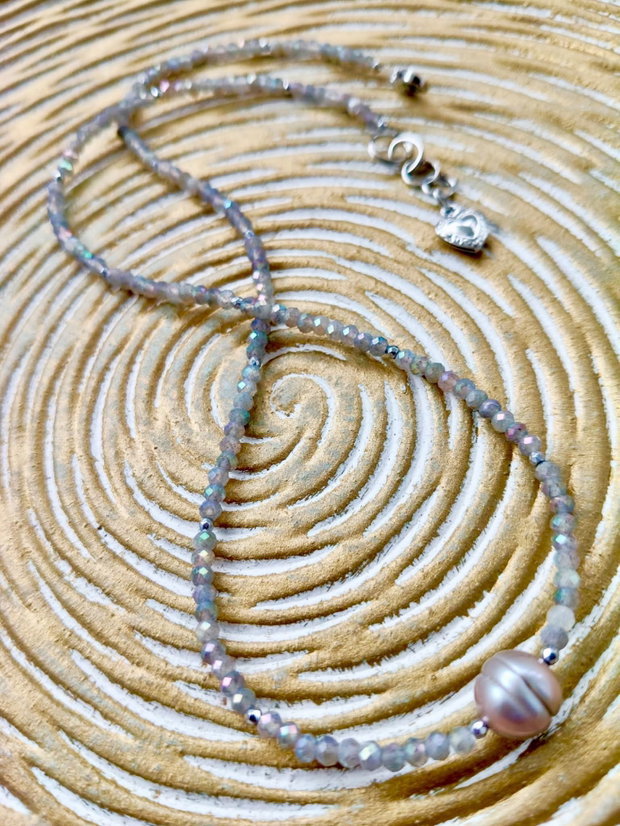 Colier CHOKER Labradorit