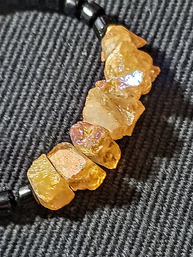 Rezervata Bratara argint cuart aura titan brut onix spinel boho chic trendy